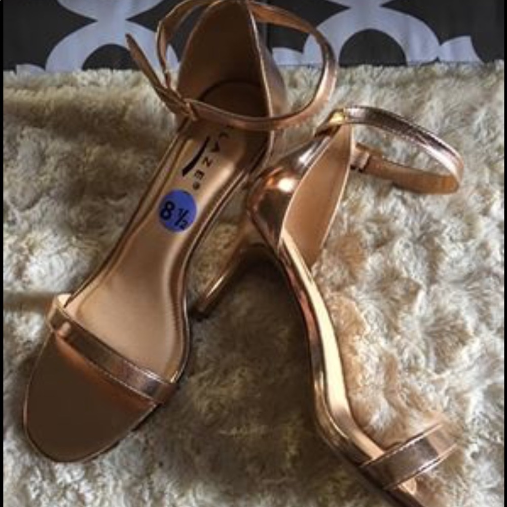 Rose Gold Ankle Strap heels